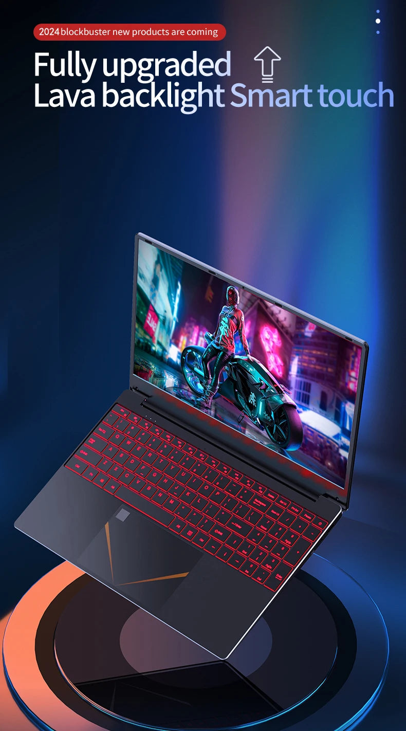 15.6" PA156 Laptop Computer Win11 Intel N5095 16G 128G/256G/512G Notebook Netbook Backlit Keyboard WIFI HD BT4.0 USB3.0 3.0MP