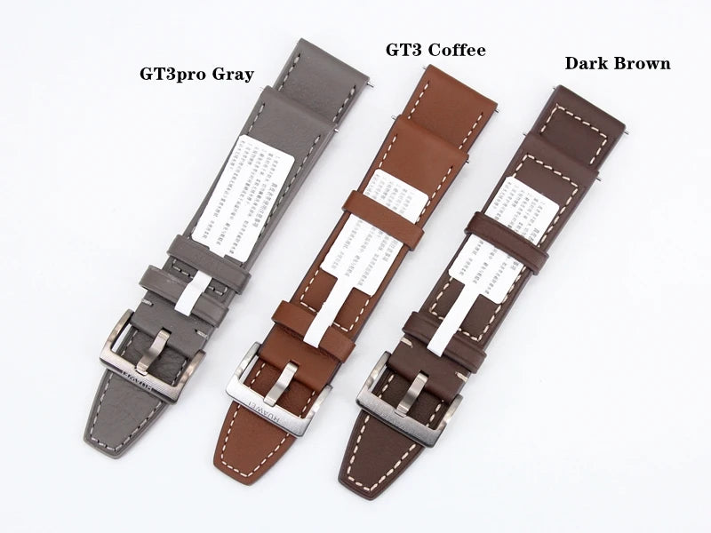 Original Huawei GT2 46mm FKM Rubber Watch Band 22mm Huawei Genuine Leather strap GT Stainless Steel Milanese Wacth Strap