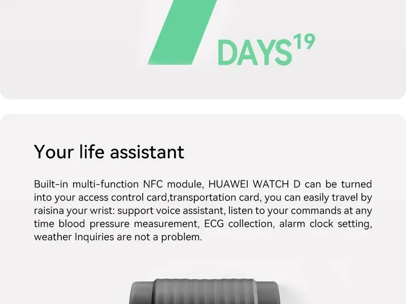 Authentic Huawei WATCH D Huawei wrist ECG blood pressure recorder smart watch blood pressure measurement ECG..