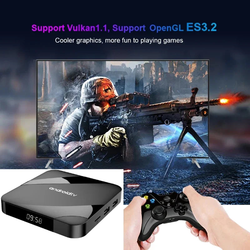 TV98 ATV W2 TV Box Android 14 TV98 ATV Amlogic S905W2 iptv 5G Dual Wifi 8K 4K Media Player Voice Remote PK TV98 PRO Set Top Box