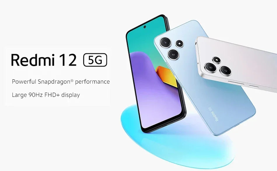 Global Rom Original Xiaomi Redmi 12 5G 5000mAh Battery Snapdragon 4 Gen2 SmartPhone 50MP Quad Camera 6.79 inch Screen LCD phone