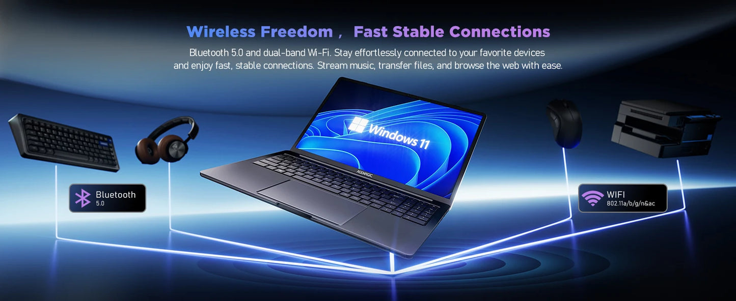 ACEMAGIC 16" Ultra Slim Laptop 16GB RAM 512GB SSD Intel N97 Notebook Gamer 1920*1080 Display Office Study Computer PC Windows 11