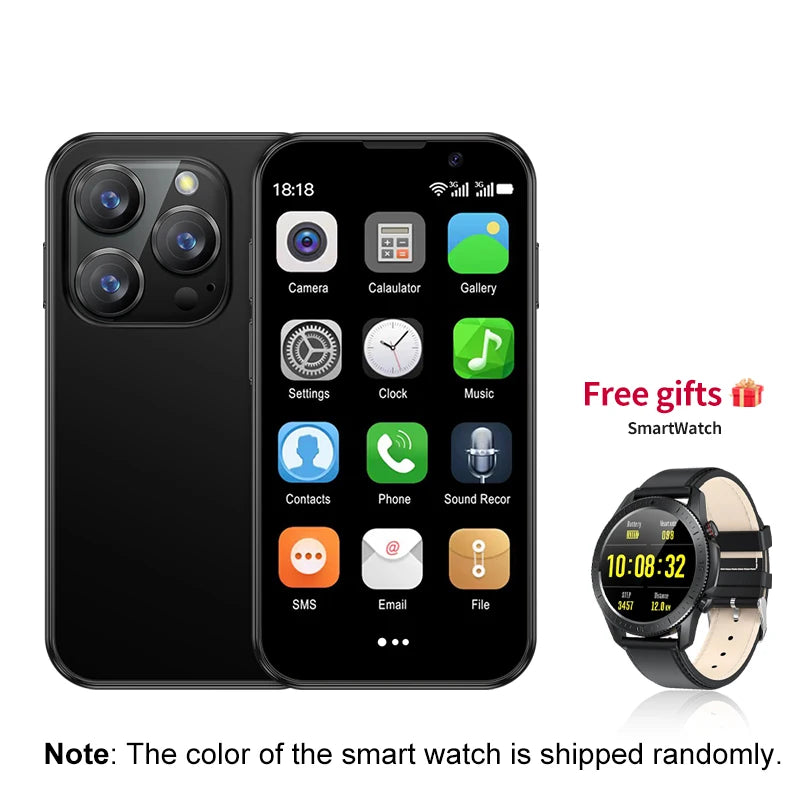 NEW SERVO 16SE Mini 3G Cute Smart Phone Android System 2 SIM Cards 3.0 inch Display Facial Unlock 2GB 16GB Small Card Smartphone