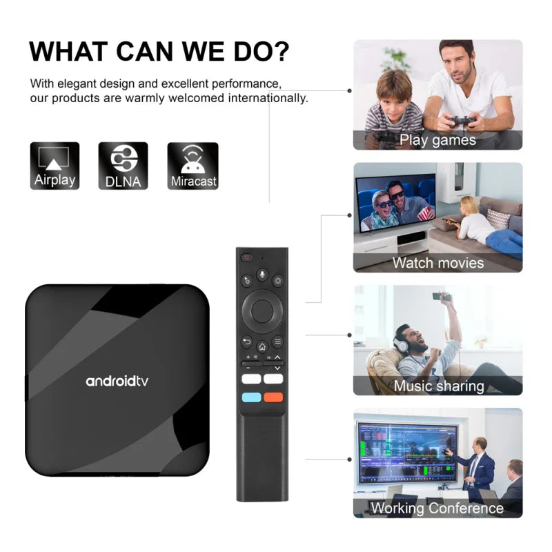 TV98 ATV W2 TV Box Android 14 TV98 ATV Amlogic S905W2 iptv 5G Dual Wifi 8K 4K Media Player Voice Remote PK TV98 PRO Set Top Box