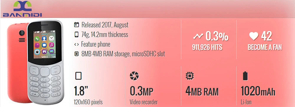 Original 130 Dual-SIM 2017 Version Button Mobile Phone Unlocked 2G GSM 900/1800 Cheap Cellphone.Not Working in North America.