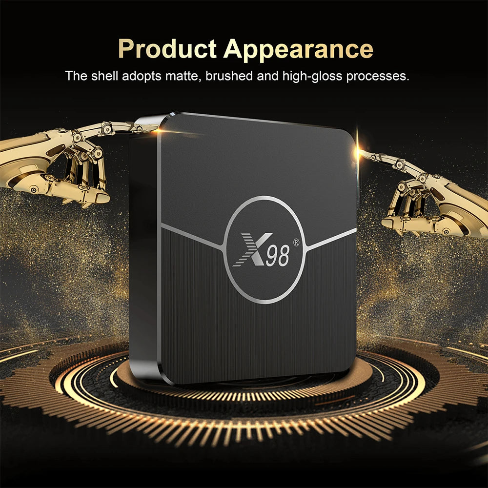 X98Plus TV Box Android 11.0 TV box 4G 32G 64G Set Top Box AV1 BT 2.4G 5G Wifi 4K HDR Video Media Player X98 Plus Amlogic S905W2