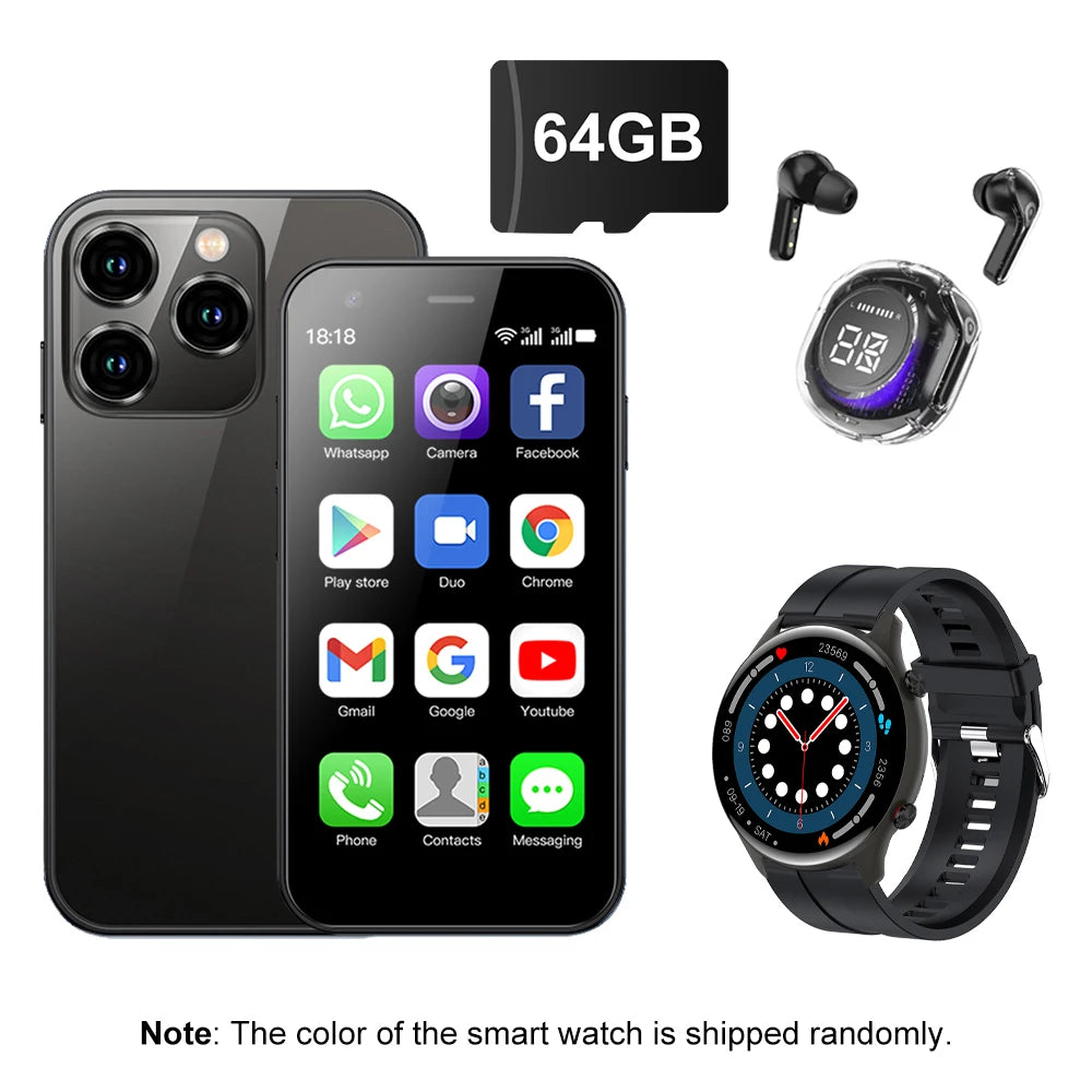 SERVO 15SE Small Smartphone 2 SIM WCDMA Android 8.1 RAM 2GB ROM 16GB GPS WIFI 3.0" Screen Mini Portable Mobile Phone Cheap Price