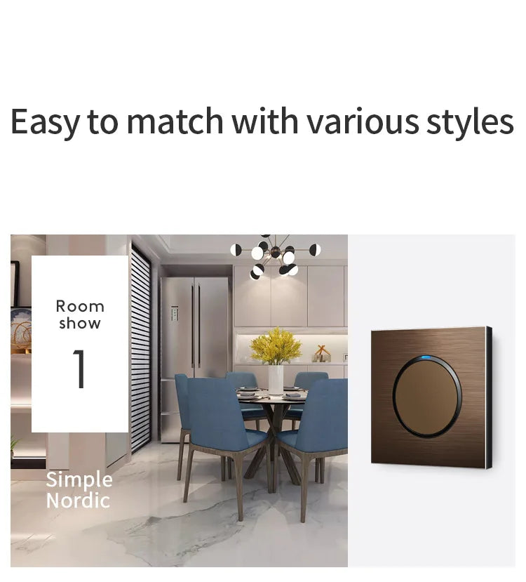 High quality coffee color universal Retro Eu FR 220V wall light switch,Reset button switch electrical socket with LED indicator