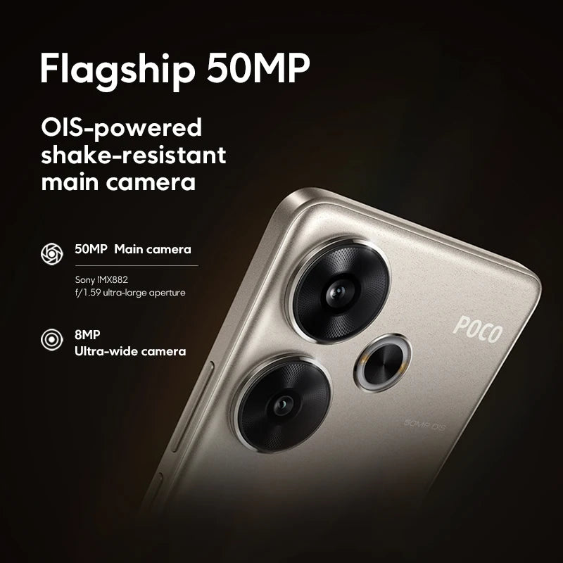 POCO F6 5G Global Version Cellphone 90W turbo charging 120Hz Flow AMOLED display 50MP camera system with OIS Snapdragon 8s Gen 3