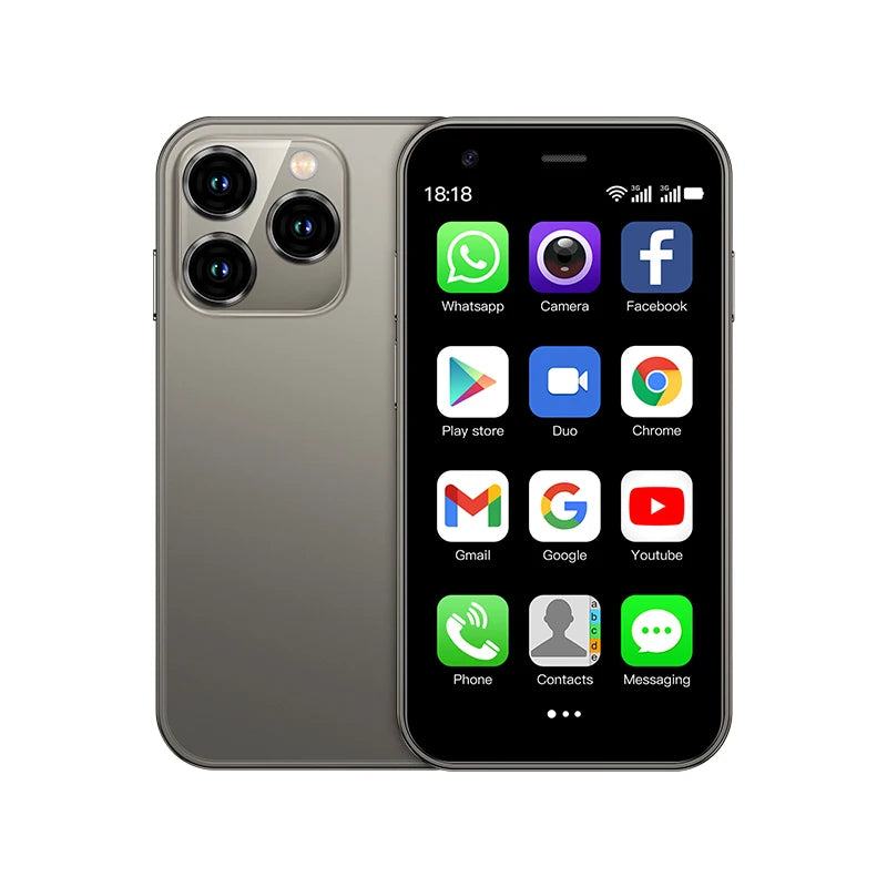 SOYES XS15 Mini Android8.1 Smart Phone 3.0 Inch Display 2GB RAM 16GB ROM Dual SIM Standby Play Store 3G Little Phone