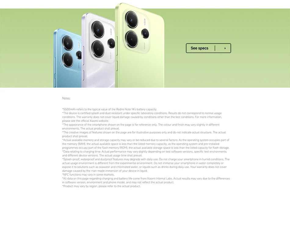 【World Premiere】Global Version Xiaomi Redmi Note 14 MediaTek Helio G99-Ultra 108MP AI Camera 6.67" AMOLED 120Hz Display 5500mAh