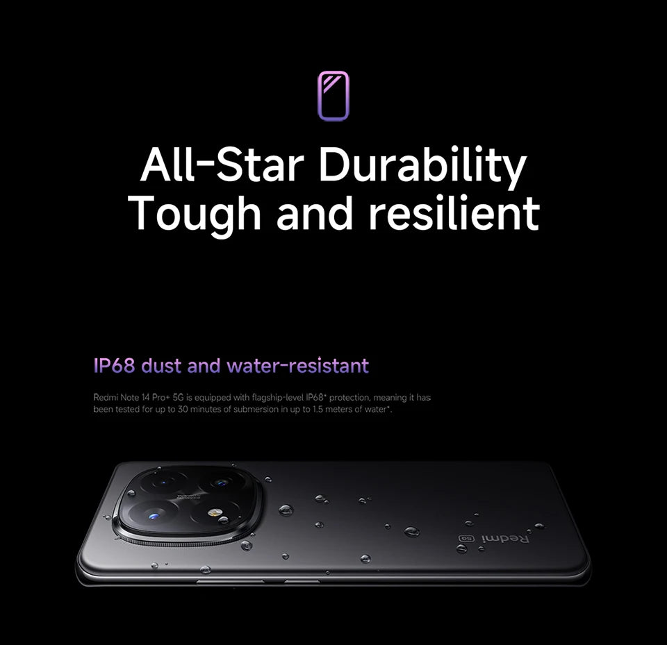 Xiaomi Redmi Note 14 Pro Plus 5G Smartphone Global Version Snapdragon 7s Gen 3 200MP OIS Camera 6.67" AMOLED Display 120W Charge