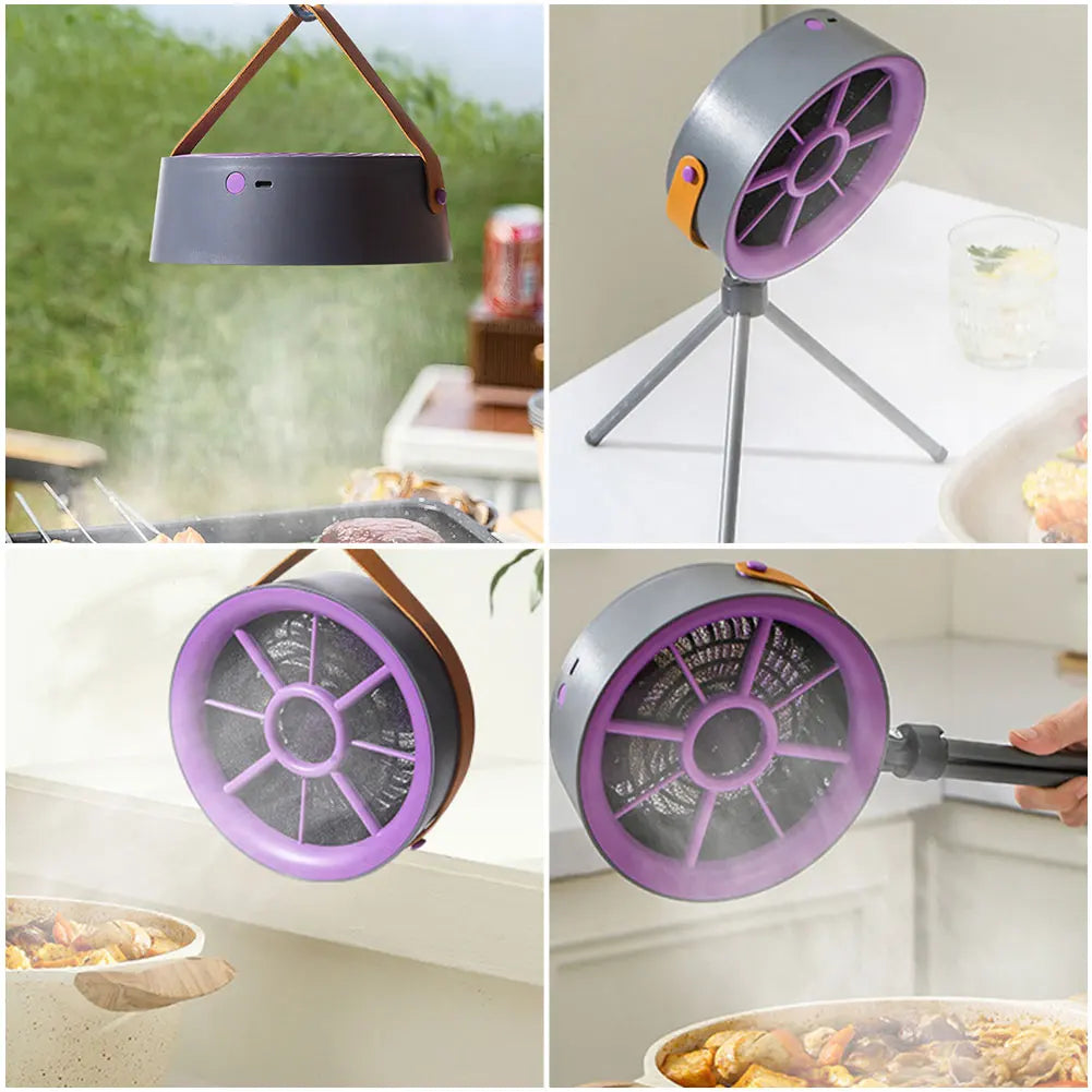 Portable Desktop Range Hoods Exhaust Fan Small Kitchen Hood Barbecue USB Supply Desktop Range Hoods with 3 Speed