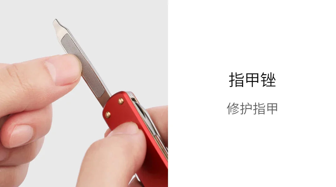 Youpin NexTool Multi Functional Knife, Small File, Slotted Screwdriver, Scissors 4in1 Mini High Quality Portable Tool Key Chain