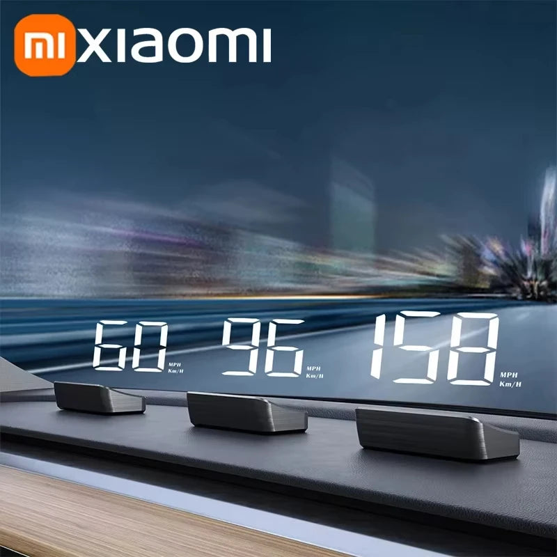 Xiaomi New Car Speedometer HUD Head Up Display Digital Speed Mete GPS Compass Multifunctional Automatic Car Windshield Projector