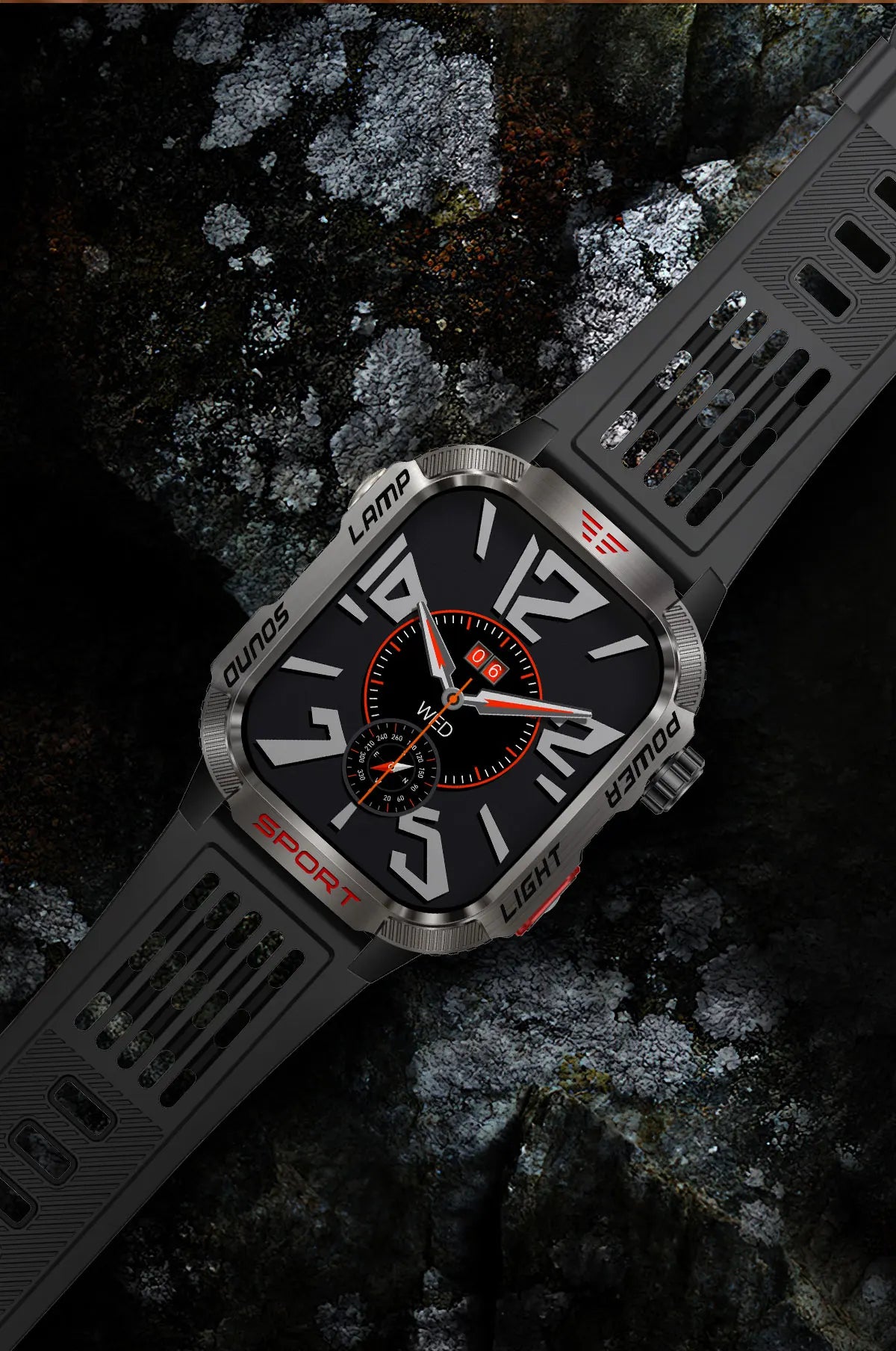 New Military Sports Smartwatch Men Flashlight Compass Altitude Pressure Fitness Waterproof Bluetooth Talk Check Bill Smartwatch