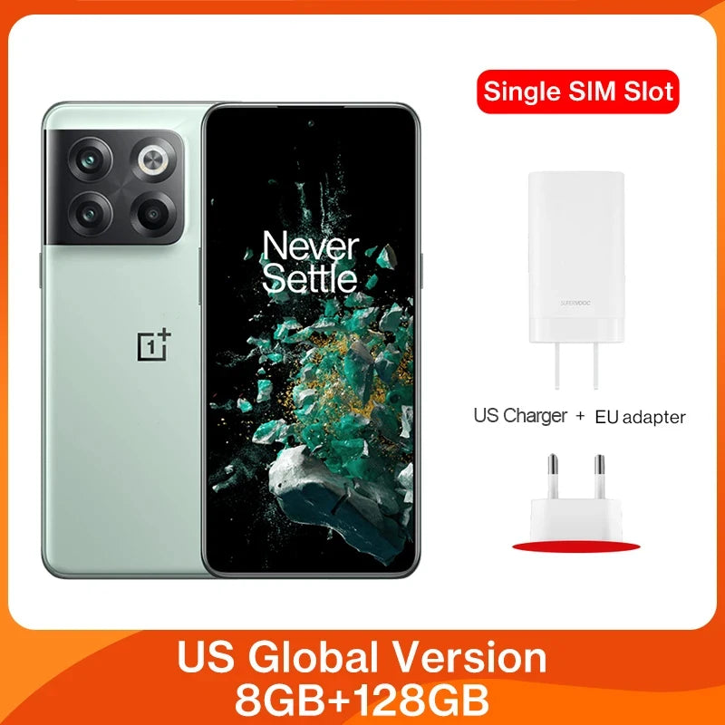 OnePlus 10T 10 T 5G Smartphone Global Version 8GB 128GB Snapdragon 8+ Gen 1 125W SUPERVOOC 4800mAh 120 Hz Fluid AMOLED Display