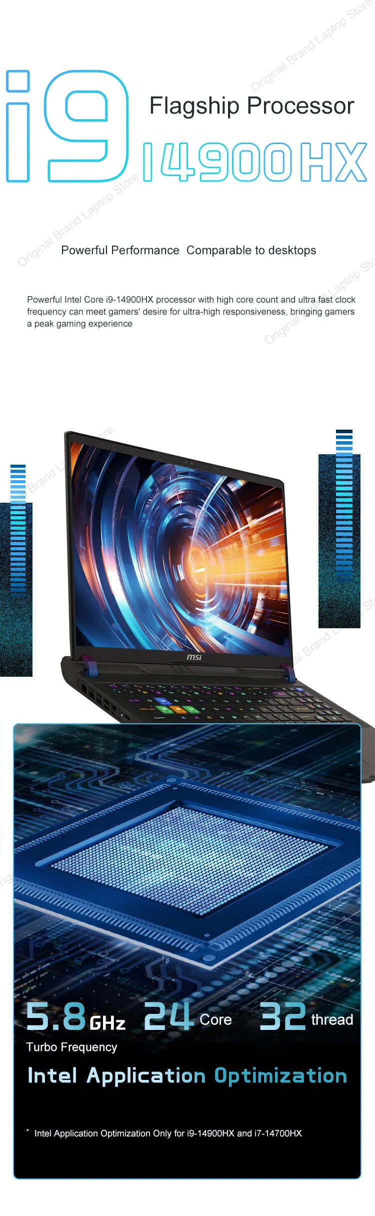2024 MSI Vector 17 HX Gaming Laptop 17 Inch QHD 2.5K 240Hz IPS Screen Netbook i9-14900HX 32GB 1TB RTX4070 Notebook Computer PC