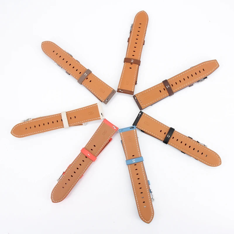 Original Huawei GT2 46mm FKM Rubber Watch Band 22mm Huawei Genuine Leather strap GT Stainless Steel Milanese Wacth Strap