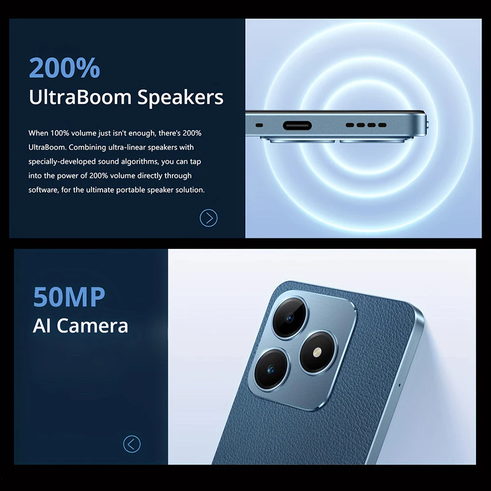 realme C63 8+256GB 6,75'' 90Hz Eye Comfort Display 50MP AI Camera 5000mAh Battery 45W Fast Charge