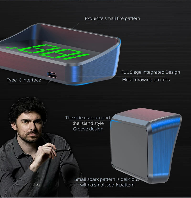 Xiaomi New Car Speedometer HUD Head Up Display Digital Speed Mete GPS Compass Multifunctional Automatic Car Windshield Projector
