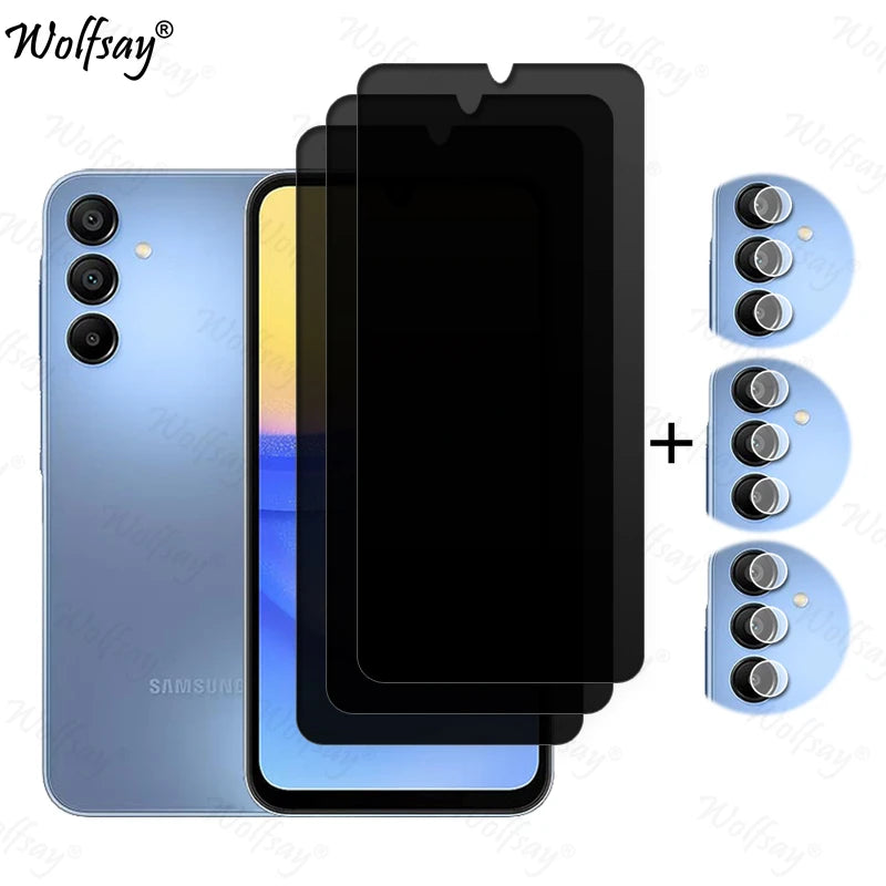 Privacy Screen Protector For Samsung Galaxy A16 5G Anti-Spy Tempered Glass Samsung A16 5G Camera Glass For Samsung A16 5G Glass
