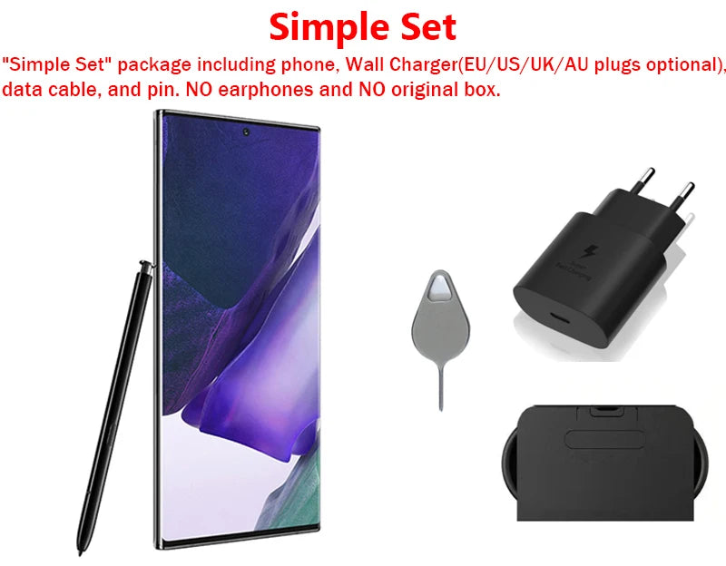 Unlocked Samsung Note20 Ultra 5G Note 20U N986U1 6.9" Original AMOLED 12GB+128/512GB Octa Core Snapdragon US Version Cellphone