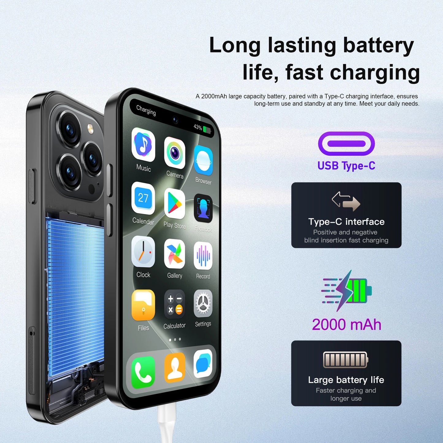 SERVO S16 Mini 4.0" Display Smartphone Android 10.0 3G WCDMA Dual SIM Standby 2GB+16GB Play Store WiFi Cute Cellphone Free Gifts