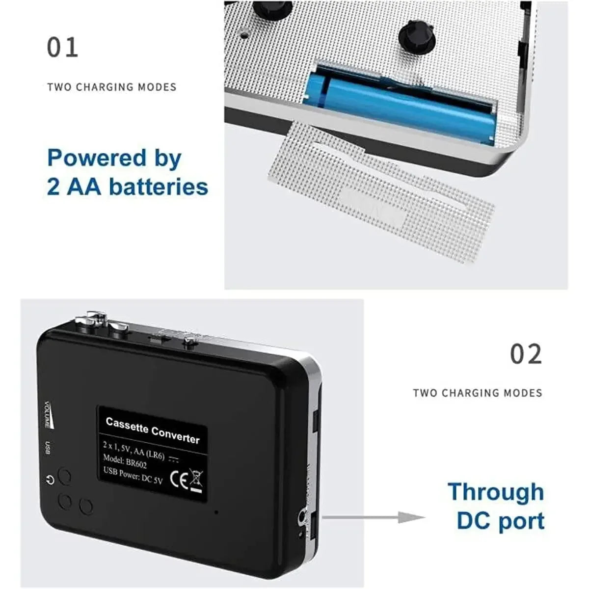 Walkman Cassette Player to MP3 CD Converter Audio Music Player Compatible with Laptop PC Computer Convert Cassette to Digital