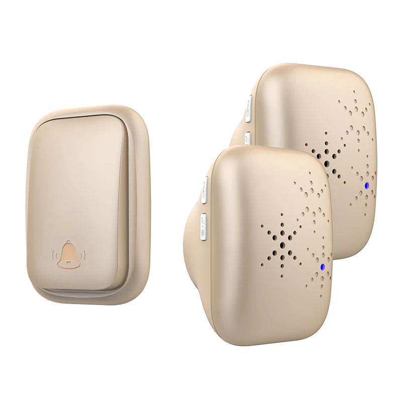 Lunzo No Battery Self Powered Wireless Doorbell US/UK/EU Plug 38 Ringtones Outdoor Waterproof 150m Range Kinetic Door Bell