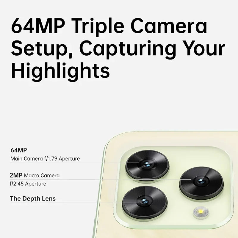Global Version coolpad COOL 30 Play Smartphone NFC 6.79" HD+ 90Hz Punch-Hole Screen Helio G99 64MP Triple Camera 5000mAh Battery