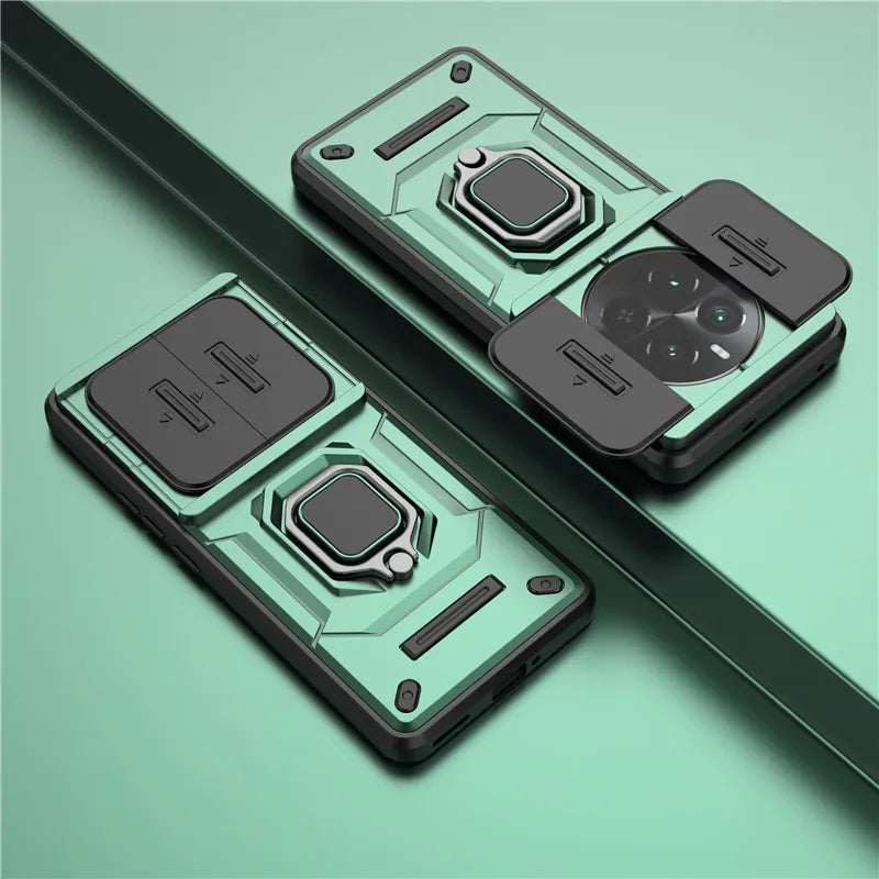 For Realme 12 Pro Plus Cover Realme 12 Pro+ Case 6.7 inch Lens Sliding Window Protector Armor Shockproof Holder Magnetic Bumper