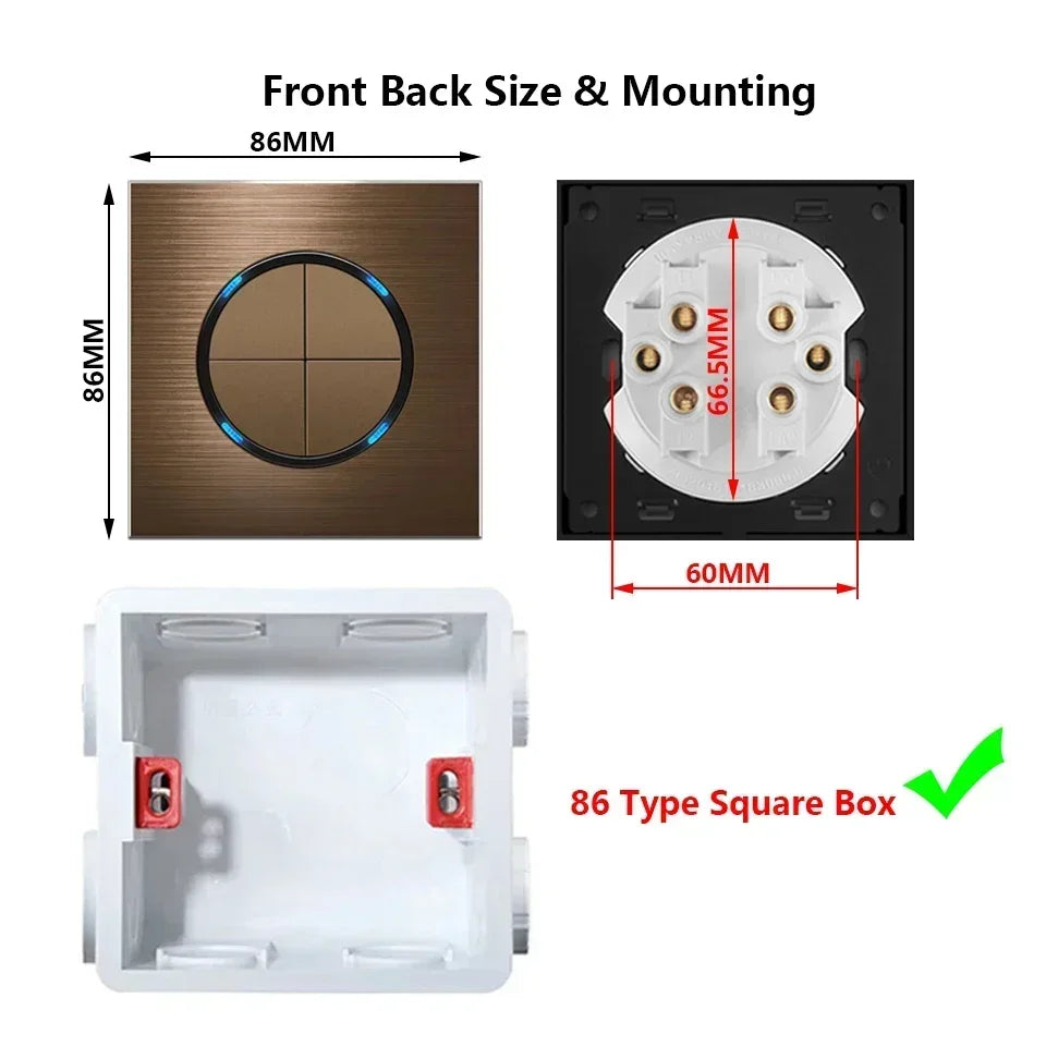 High quality coffee color universal Retro Eu FR 220V wall light switch,Reset button switch electrical socket with LED indicator