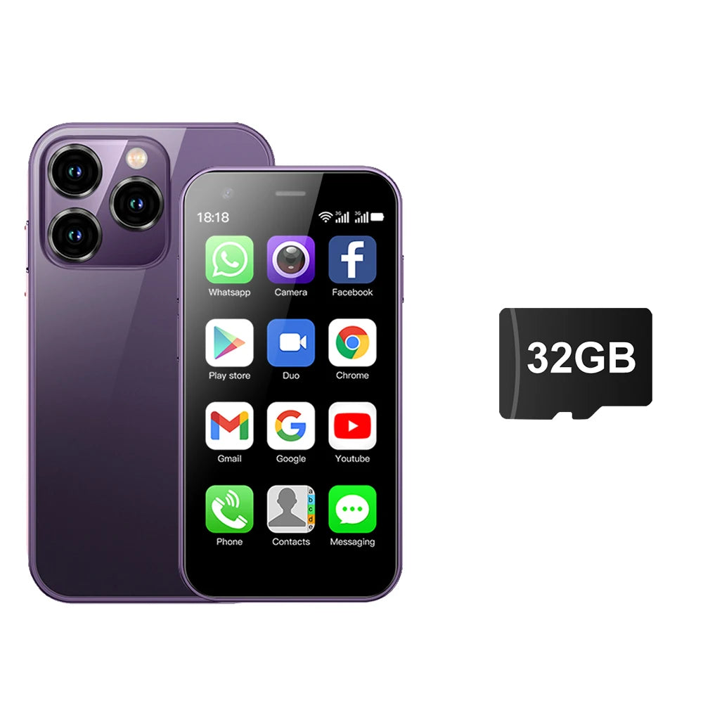 SERVO 15SE Small Smartphone 2 SIM WCDMA Android 8.1 RAM 2GB ROM 16GB GPS WIFI 3.0" Screen Mini Portable Mobile Phone Cheap Price