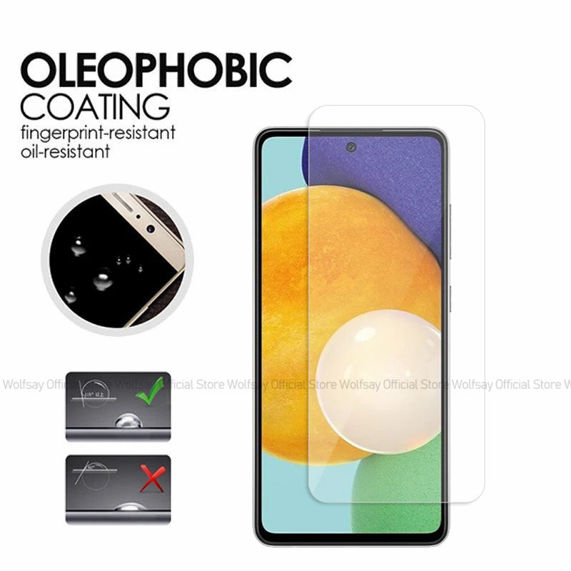 2/4PCS Screen Protector For Samsung Galaxy A52 Tempered Glass Samsung Galaxy A12 A22 A32 A52 Glass Film For Samsung Galaxy A52