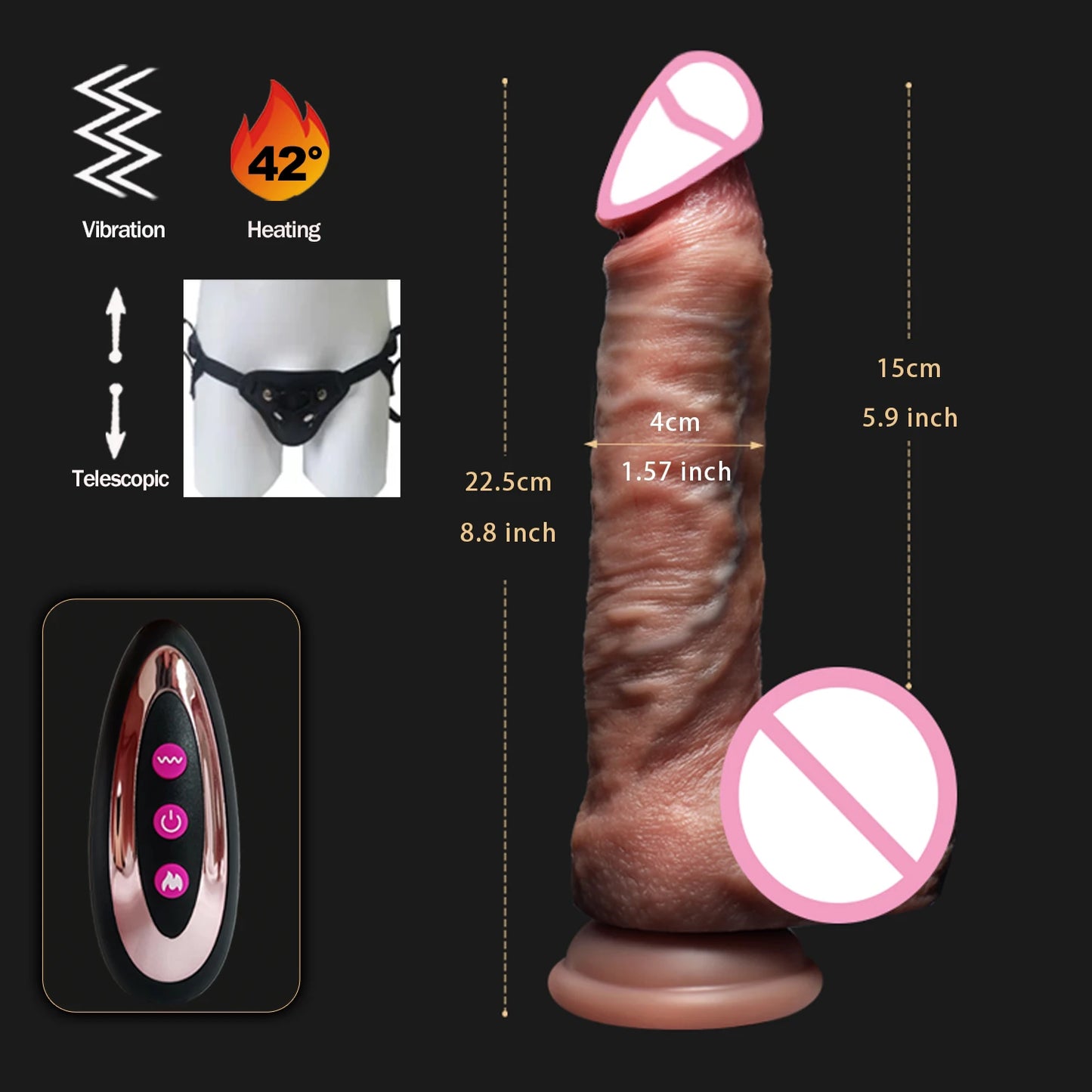 Realistic Dildo Vibrator Big Penis Penetration Anal Adult Sex Toys For Anal Vibration Heating Dick Dildos For Women Masturbation