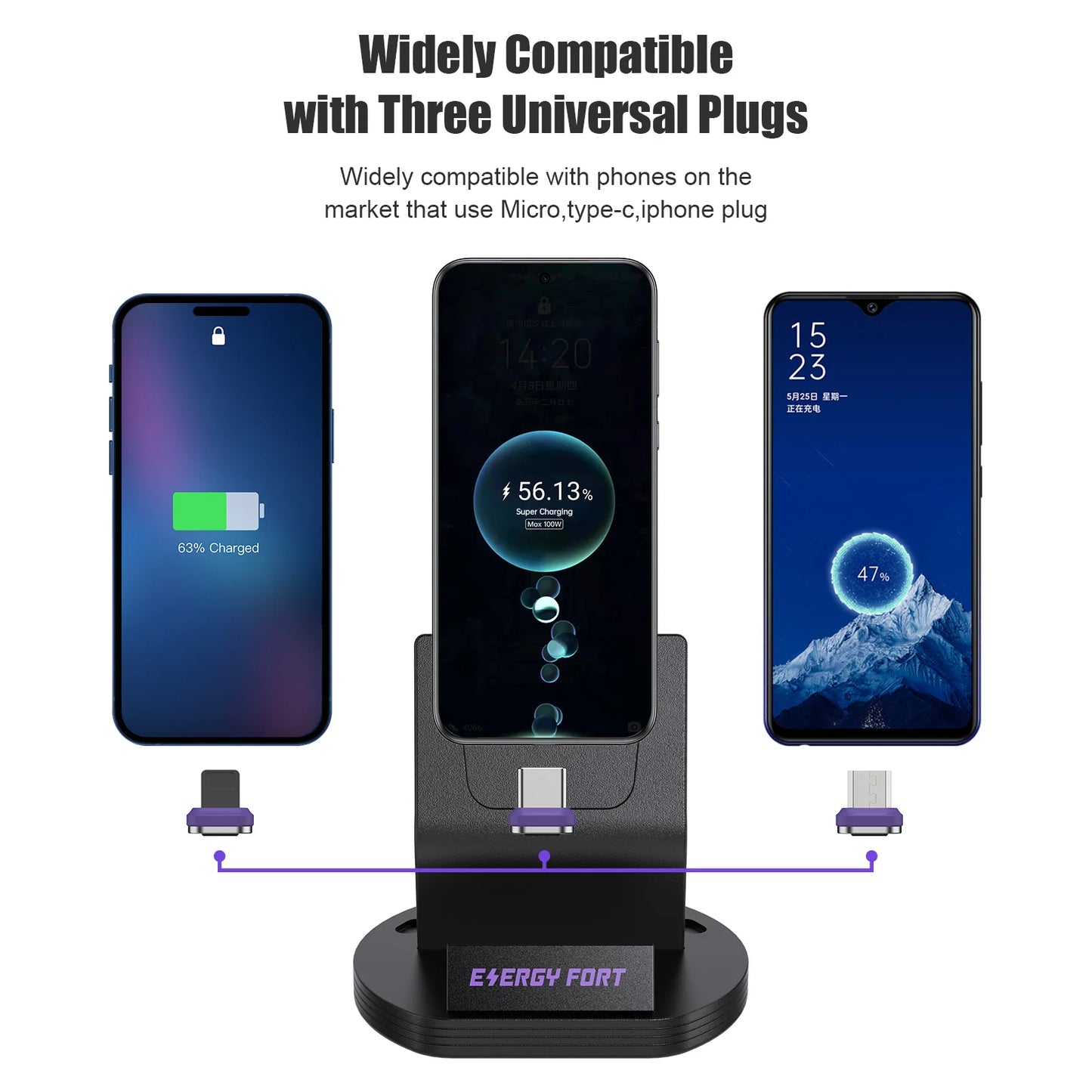 For Xiaomi PD120W Magnetic Fast Charging Base Wireless Charger Stand Desk Charging Station for Xiaomi14/14pro Redmi k70 Huawei