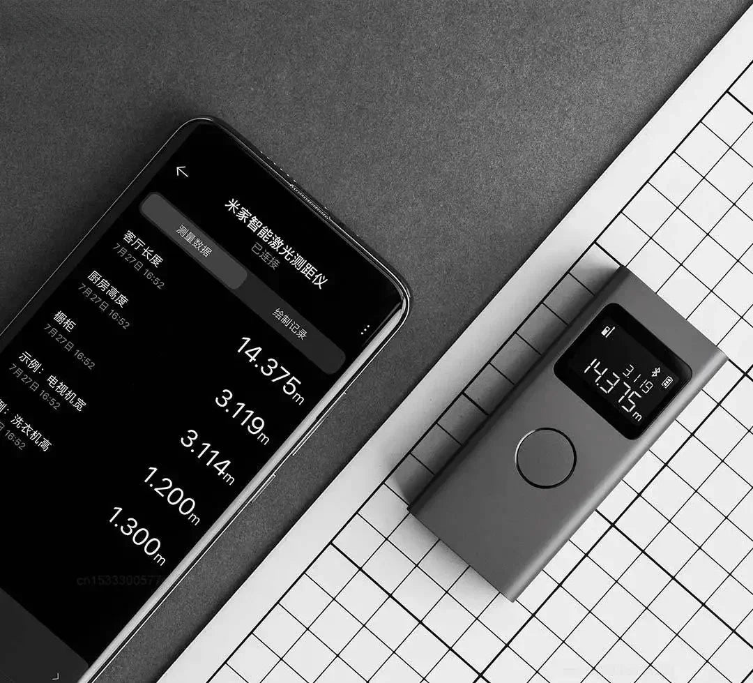 Xiaomi Mijia Smart Laser Range Finder Tape Measure Work with Mi Home APP Indoor Rangefinder Distance Meter Digital Device Tools