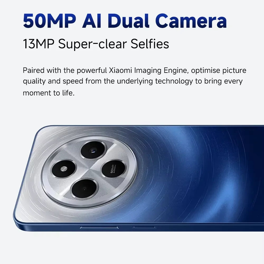 Global Version Xiaomi Redmi 14C Smartphone Immersion 6.88'' 120Hz Display 50MP AI Dual Camera Massive 5160mAh Battery