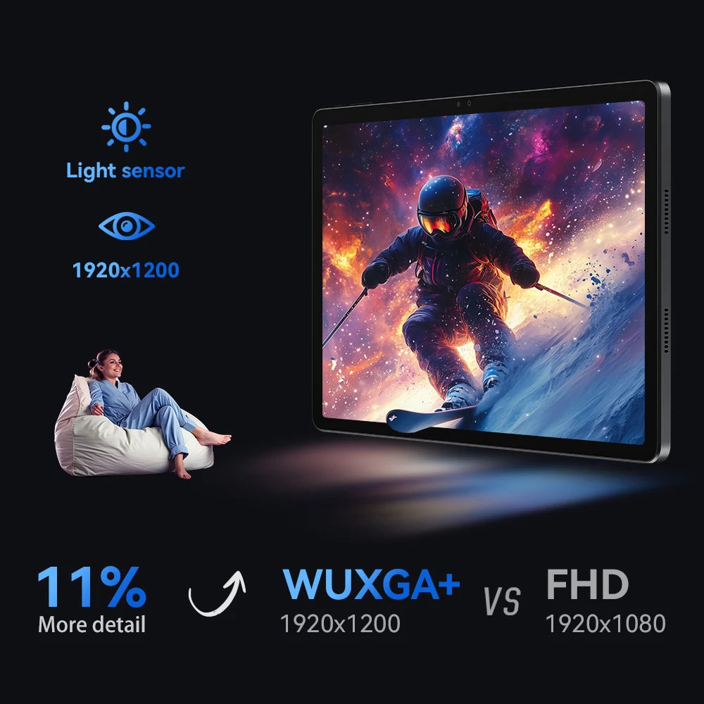 Alldocube iplay 60 pro 11 inch Tablet 6GB+6GB RAM 128GB ROM Android 14 Helio G99 4G LTE+Wi-Fi 90Hz Display 4 Speakers