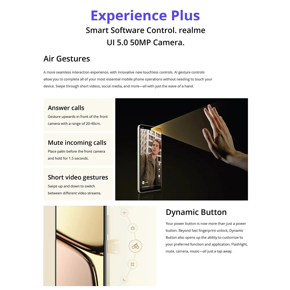realme C65 Smartphone 50MP AI Camera 45W SUPERVOOC Charge 6.67'' Large Display 5000mAh Battery Helio G85 NFC