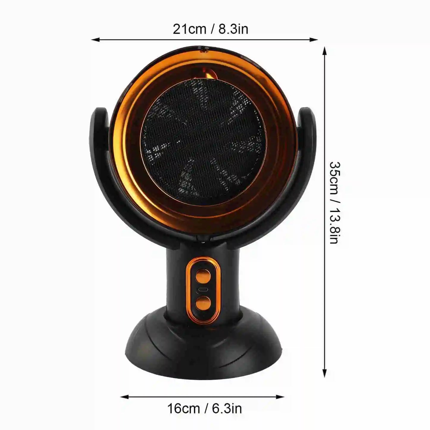 Desktop Range Hood 3000mAh 5V Portable Kitchen Exhaust Fan Space Saving 2 Speed 8W ABS for Camping