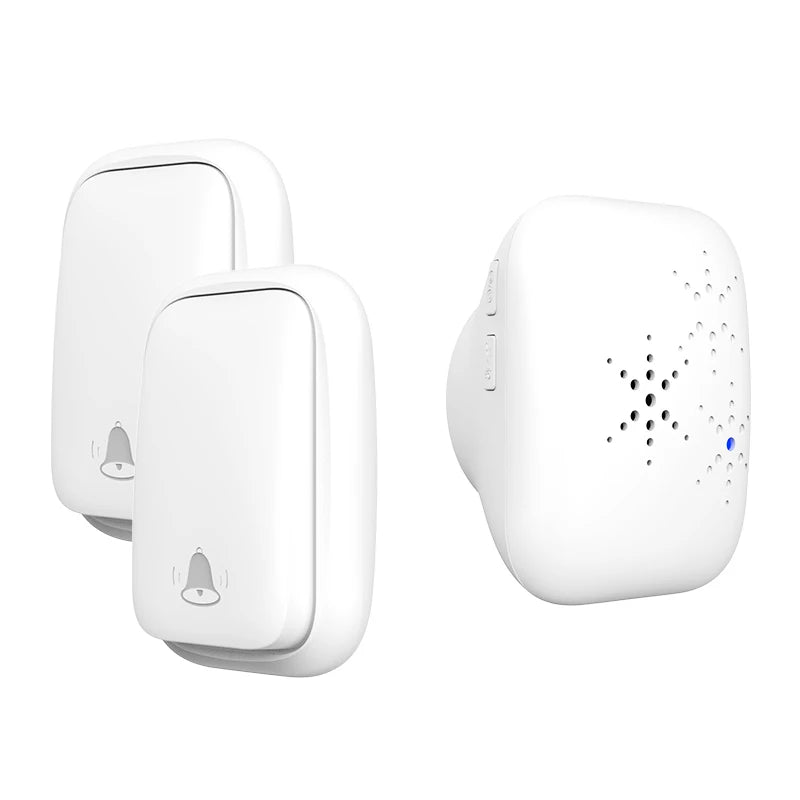 Lunzo No Battery Self Powered Wireless Doorbell US/UK/EU Plug 38 Ringtones Outdoor Waterproof 150m Range Kinetic Door Bell
