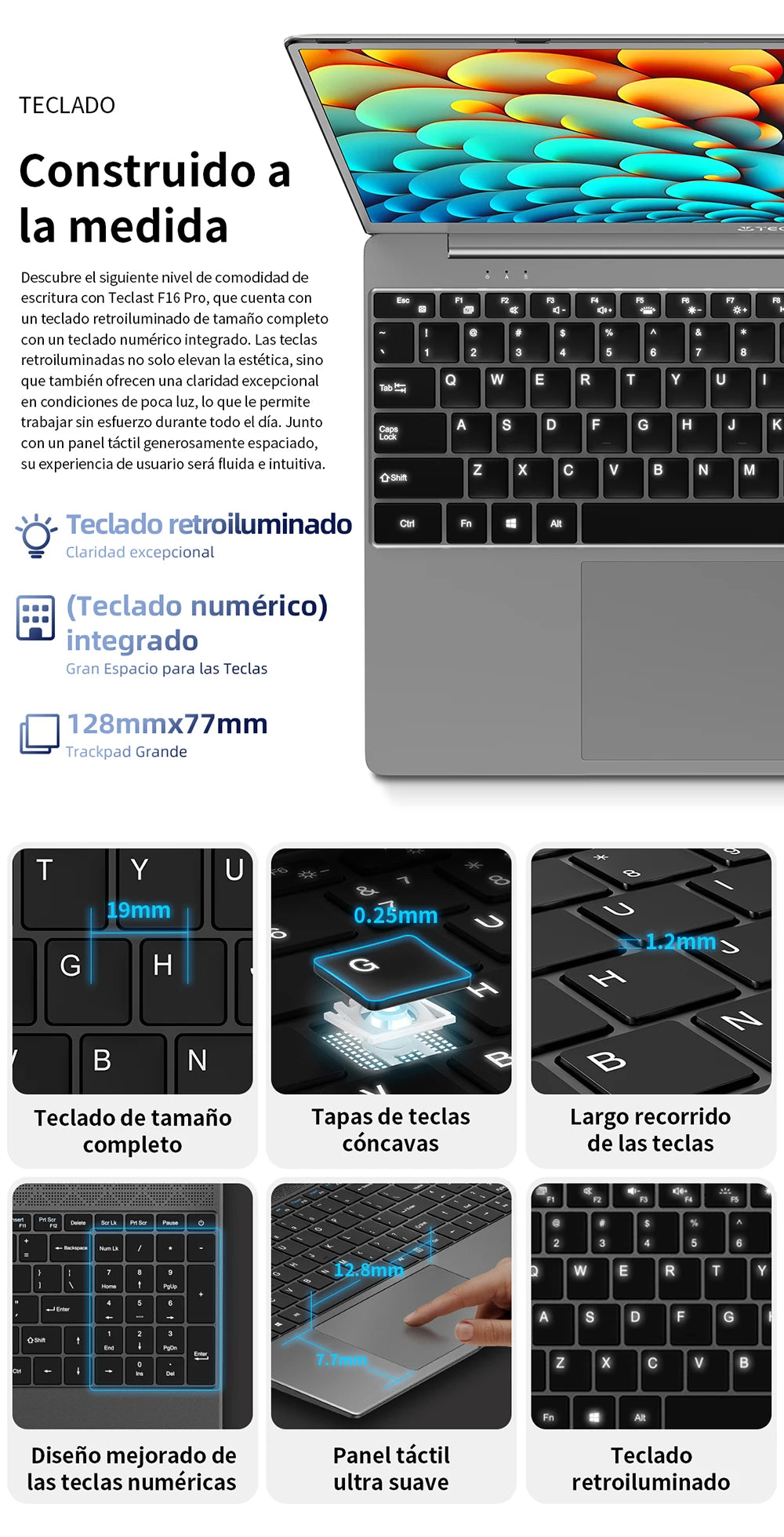 TECLAST F16Pro Laptop 15.6 inch, 16GB RAM 512GB SSD Computers, for Intel N95 CPU, IPS FHD 1080P Screen, WiFi 6, BT 5.0, USB3.2, Backlit Keyboard, 38000mWh