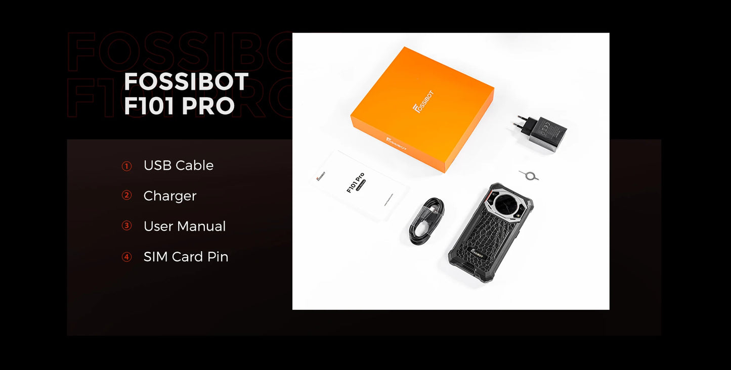 FOSSiBOT F101 PRO Smartphone 8GB 128GB 18W Fast Charge Mobile Phone 8GB 128GB 10600mAh Battery Android 13 Cellphone NFC
