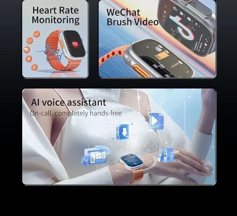 2025 New smartwatch DW99 2.2-inch HD screen app Download Bluetooth Call GPS Sports Sleep Tracking Men's smartwatch