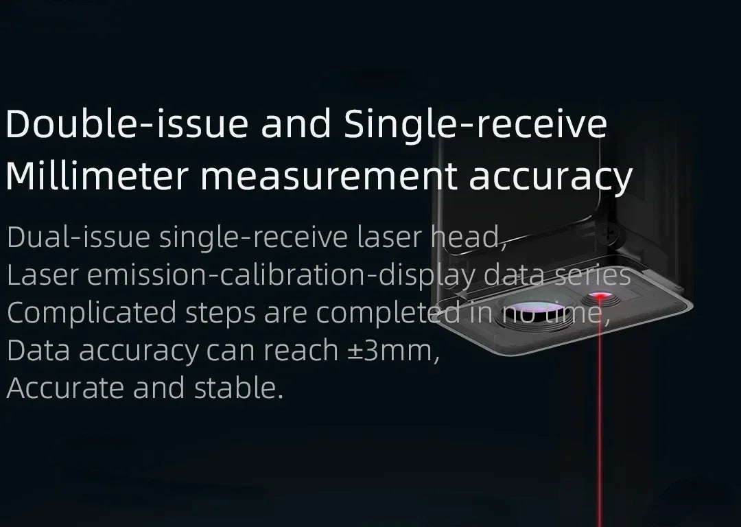 Xiaomi Mijia Smart Laser Range Finder Tape Measure Work with Mi Home APP Indoor Rangefinder Distance Meter Digital Device Tools