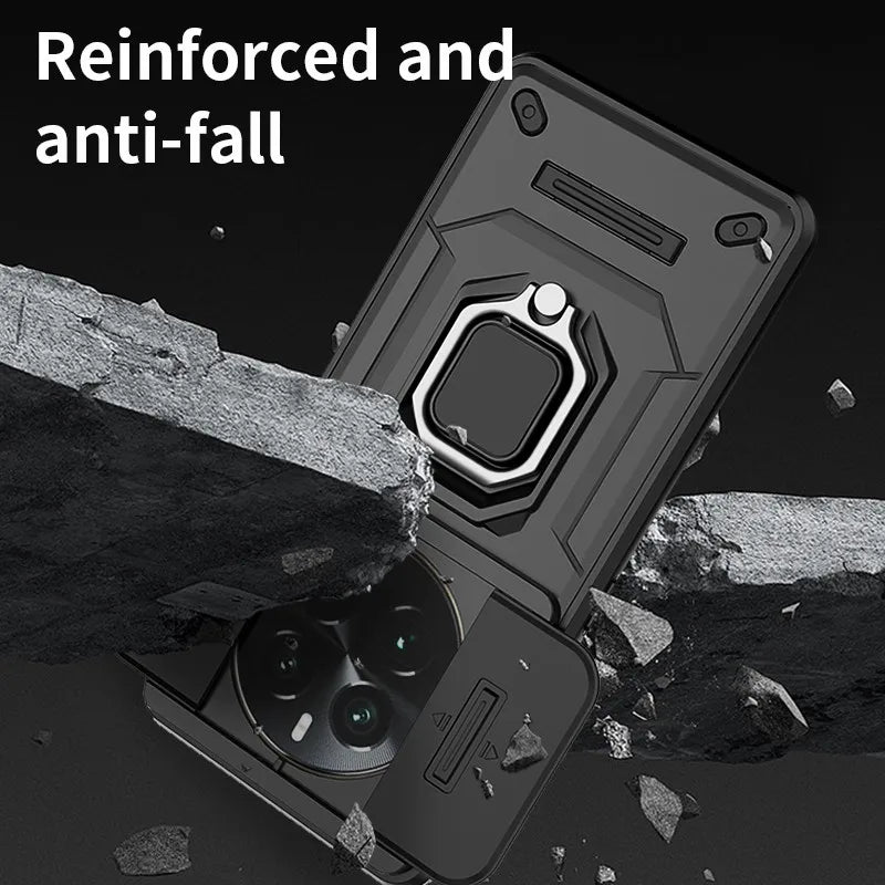 For Realme 12 Pro Plus Cover Realme 12 Pro+ Case 6.7 inch Lens Sliding Window Protector Armor Shockproof Holder Magnetic Bumper