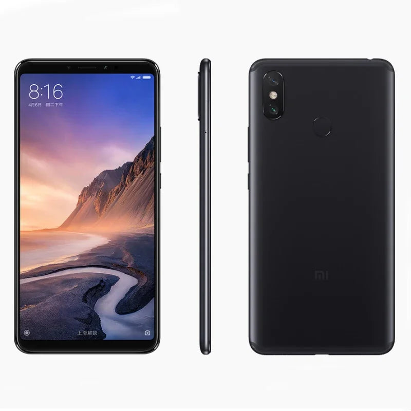 Xiaomi Max 3 Snapdragon 636 Smartphone 6.9 inch Big Screen 12MP Bluetooth 5.0 Androidused phone