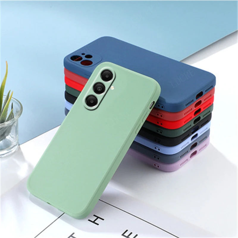 For Samsung Galaxy A05S Case Cover Samsung A05S Capas Liquid Silicone Soft TPU Cover Samsung A14 A34 A54 A24 A25 A05 A05S Fundas